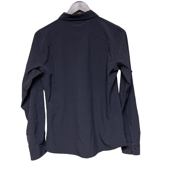 Marmot Johnson Outdoor Button Front Roll Tab Black Shirt Women's Medium - Picture 2 of 10